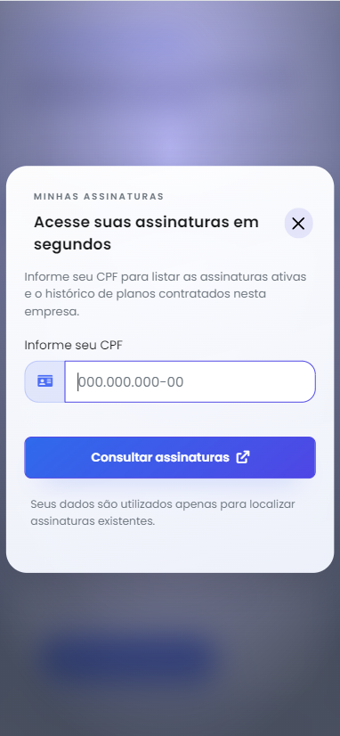 Imagem da release Disponibilize assinaturas para seus clientes